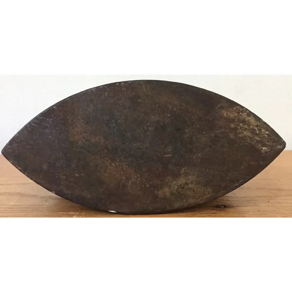 Vtg 1900s Antique Dover Cast Sad Iron Insert Removable Wood Handle Primitive